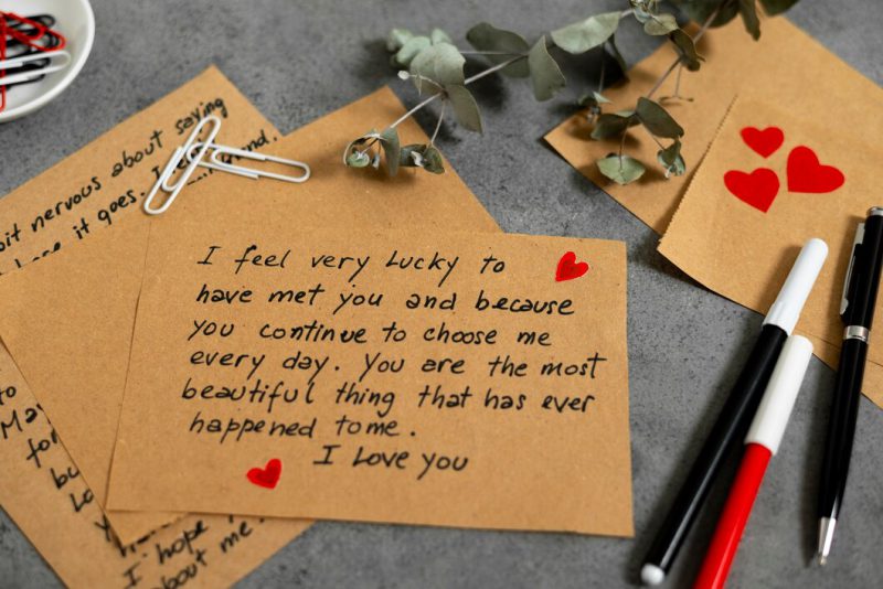نامه عاشقانه دست نویس برای ولنتاین