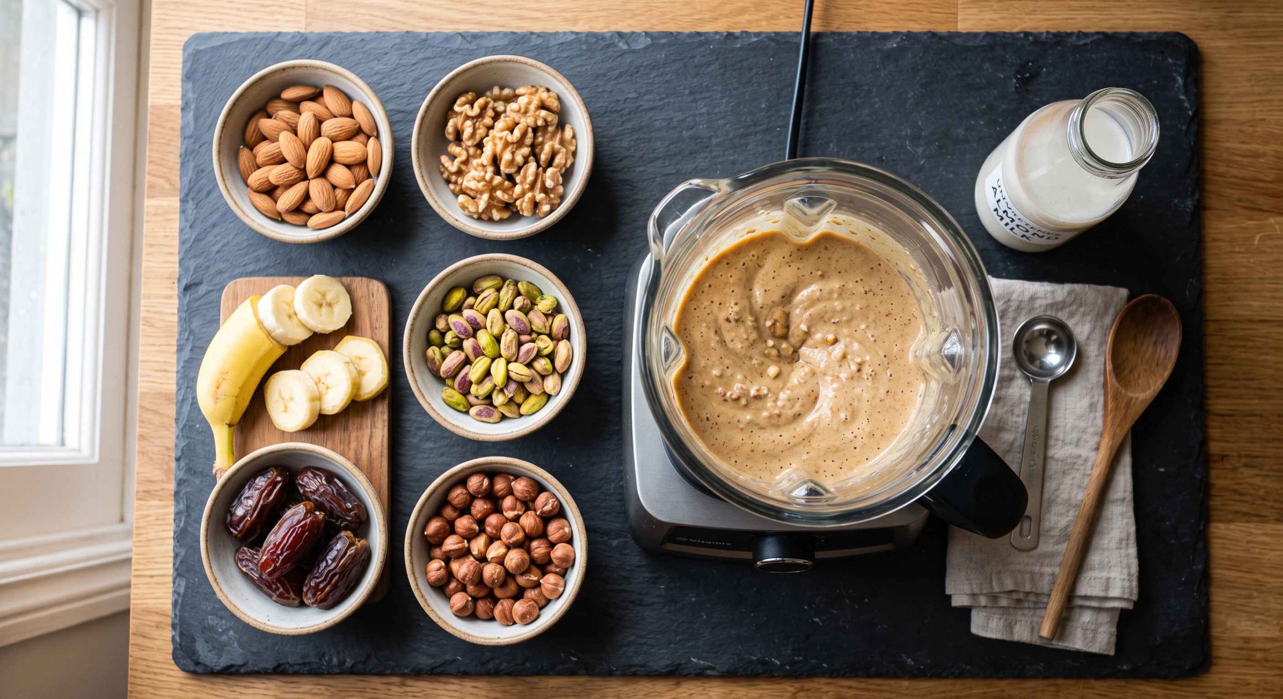 مراحل تهیه معجون چهار مغز با مخلوط کن خانگی تی شین